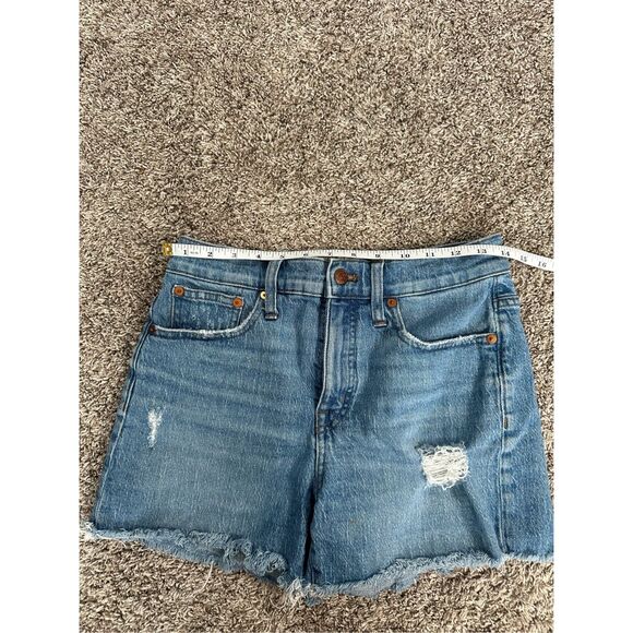 madewell high rise denim shorts cut off jean shorts women’s size 26 distressed - Picture 7 of 11